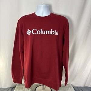 NWOT Columbia Men's Pullover Sweatshirt Trek Crew Red Jasper Size L